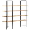 vidaXL Bokhylle 4 etasjer 160x35x160 cm heltre mango