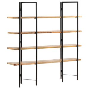 vidaXL Bokhylle 4 etasjer 160x35x160 cm heltre mango