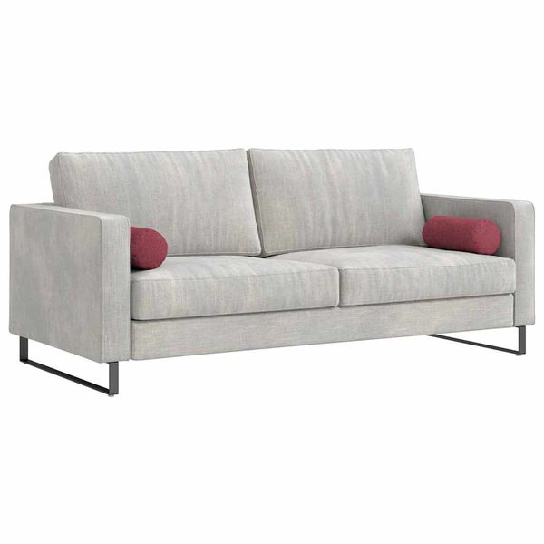 vidaXL Bolster puter 2 pcs Vinrød Ø 15 x 40 cm stoff