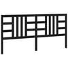 vidaXL Sengegavl svart 206x4x100 cm heltre furu