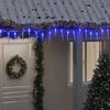 vidaXL Istapplys til jul 200 LEDs bl&aring; 20 m akryl PVC