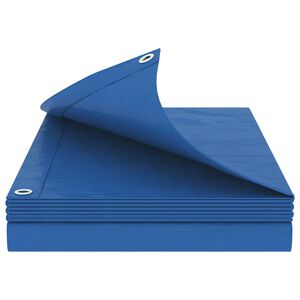 vidaXL Presenning med &oslash;yer Bl&aring; 2 x 3 m 180 gsm PE