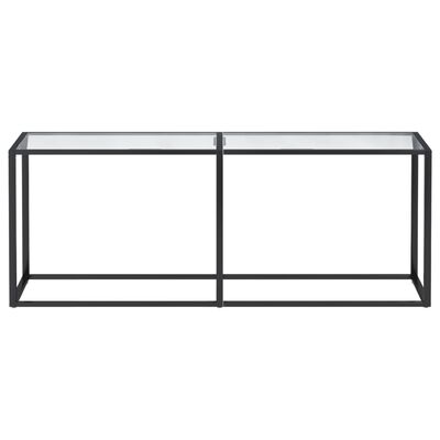 vidaXL Konsollbord gjennomsiktig 200x35x75,5 cm herdet glass
