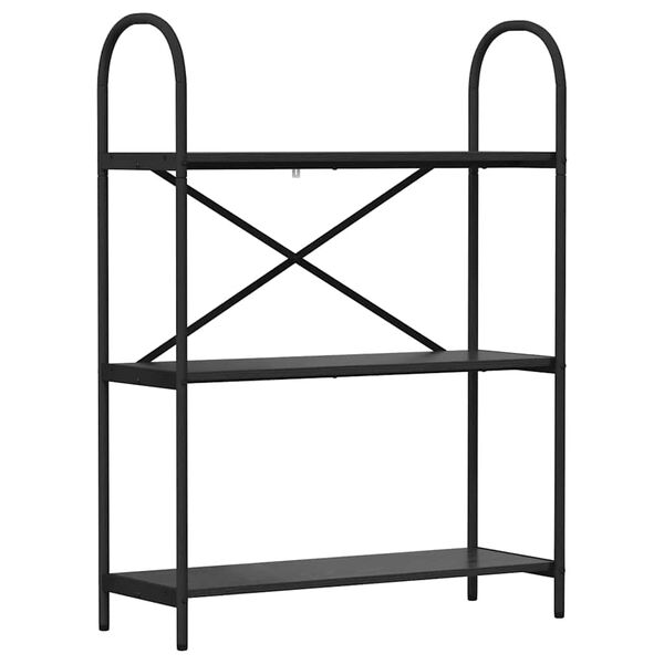 vidaXL Bokhylle Svart Eik 80 x 30 x 109 cm Konstruert tre