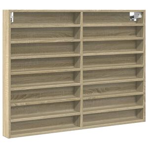 vidaXL Vitrineskap sonoma eik 100x8,5x75 cm konstruert tre
