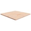 vidaXL Firkantet bordplate 80x80x2,5 cm ubehandlet heltre eik