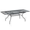 vidaXL Utvidbart Mesh Spisebord Antrasitt 212 x 90 x 76 cm St&aring;l