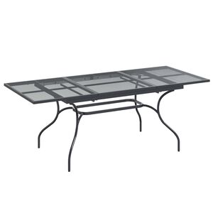 vidaXL Utvidbart Mesh Spisebord Antrasitt 212 x 90 x 76 cm St&aring;l
