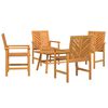 vidaXL Hage lounge sett 5 pcs Brun Solid akasietre