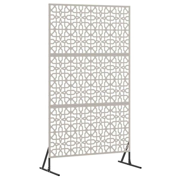 vidaXL Personvernsvegg Gr&aring; 100 x 50 x 180 cm Cortenst&aring;l