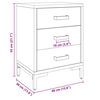 vidaXL Nattbord 2 stk 40x30x55 cm heltre furu