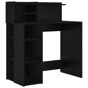 vidaXL Skrivebord Svart Eik Konstruert tre 90 x 48 x 101,5 cm