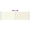 vidaXL Uttrekkbar sidemarkise 180x600 cm kremhvit