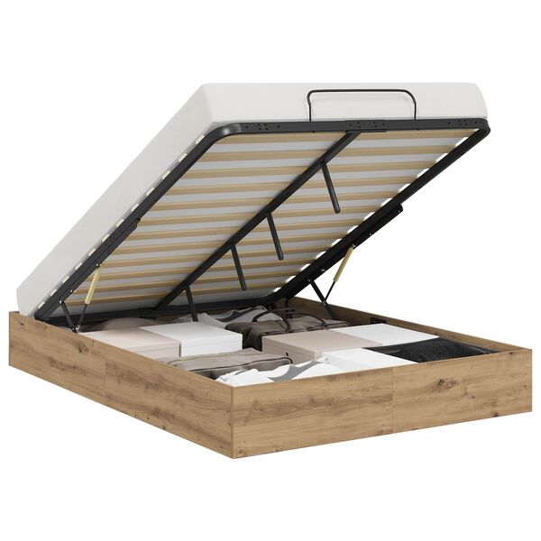 vidaXL Ottoman sengeramme Artisan Eik 120 x 200 cm Konstruert tre