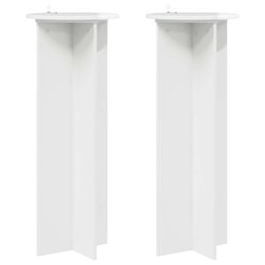 vidaXL Planteholder 2 pcs H&oslash;gglans hvit &Oslash;40 x 100 cm Konstruert tre