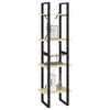 vidaXL Bokhylle 4 nivåer 40x30x140 cm heltre furu