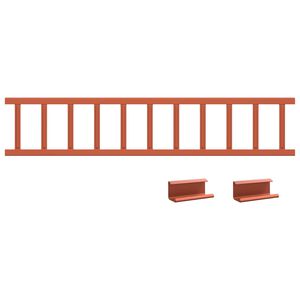 vidaXL Tak sn&oslash;fanger R&oslash;d 100 x 2,5 x 20 cm St&aring;l