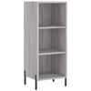 vidaXL Highboard gr&aring; sonoma 34,5x34x180 cm konstruert tre