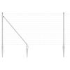 vidaXL Gjerde med stolpe s&oslash;lv 1 x 10 m St&aring;l