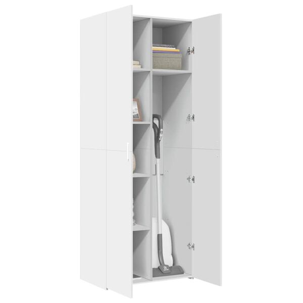 vidaXL Highboard hvit 70x42,5x185 cm konstruert tre