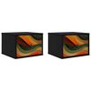 vidaXL Vegghengt nattbord BONN 2 stk. Svart eik 36 x 33 x 25 cm
