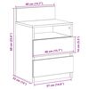 vidaXL Nattbord 2 stk med 2 skuffer hvit 40x33x60 cm