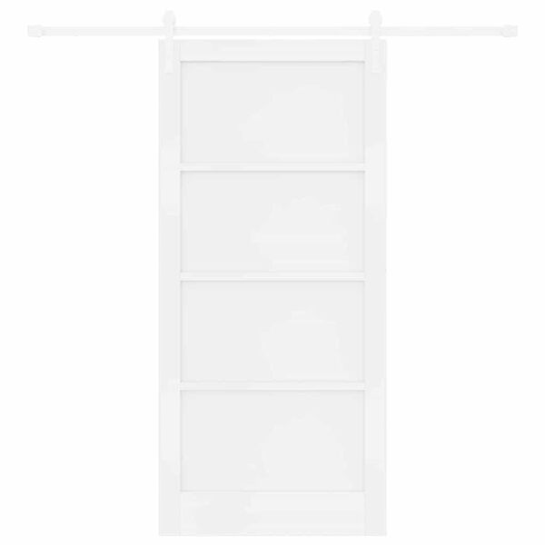 vidaXL Skyved&oslash;r Hvit 93 x 202 cm Massiv furu