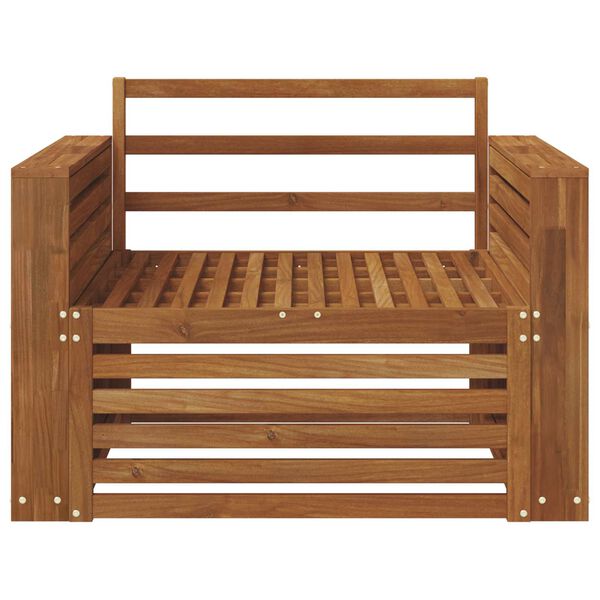 vidaXL 2 Stk Sofa med armlener Solid akasietre Naturlig