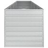 vidaXL Høybed 480x80x77 cm galvanisert stål sølv