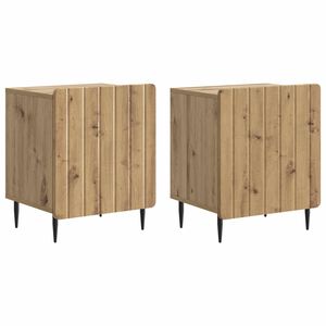 vidaXL Nattbordskap 2 stk. Artisan eik 43 x 34,5 x 52 cm