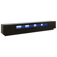 vidaXL TV-benk med LED-lys svart 260x35x40 cm