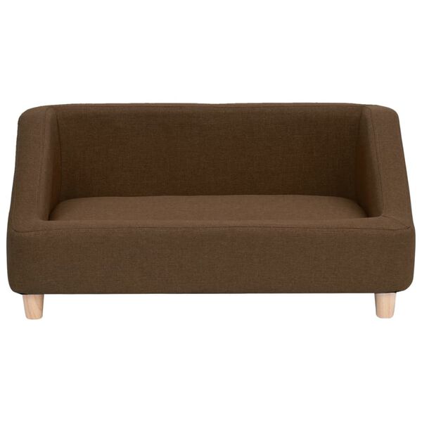 vidaXL Hundesofa brun 85x50x39 cm lin