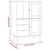 vidaXL Highboard OTTA brun og hvit 85x43x125 cm heltre furu
