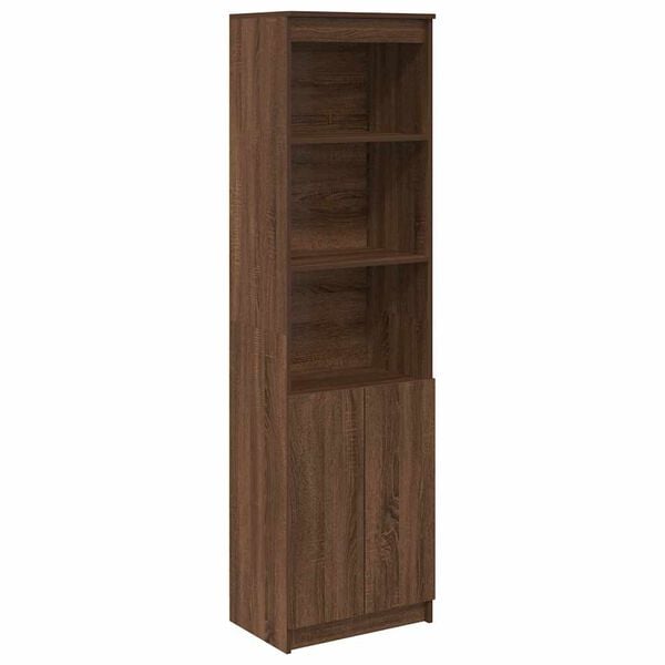 vidaXL Highboard brun eik 50x35x180 cm konstruert tre
