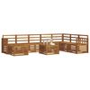 vidaXL Seksjonssofa Sett 9 pcs Naturlig Solid akasietre