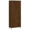vidaXL Highboard brun eik 69,5x34x180 cm konstruert tre