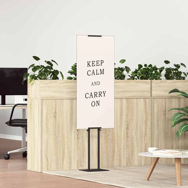 vidaXL Messe Utstillinger 2 pcs Svart 30 x 23,5 x 210 cm St&aring;l