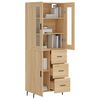 vidaXL Highboard sonoma eik 69,5x34x180 cm konstruert tre