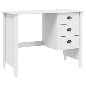vidaXL Bord med skuffer HILL Hvit 100 x 45 x 74 cm Massiv furu