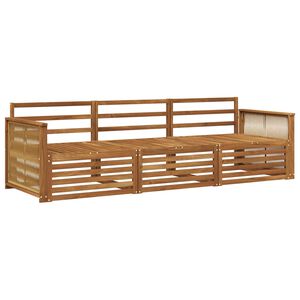 vidaXL Utend&oslash;rs sofa-sett 3 pcs Naturlig Solid akasietre