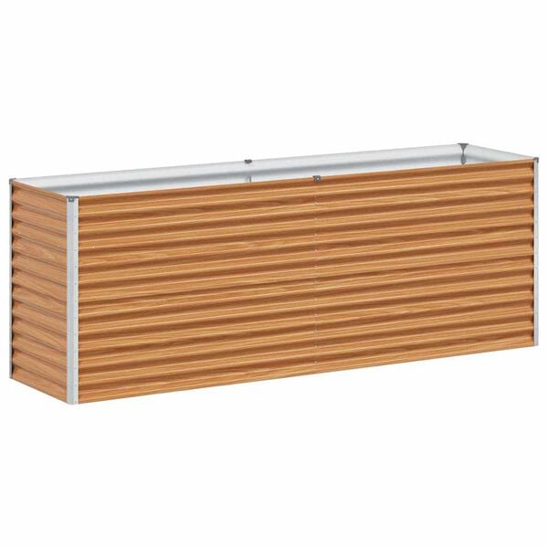 vidaXL H&oslash;ybed Lys Brun 195 x 50 x 68 cm Galvanisert St&aring;l