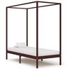 vidaXL Himmelsengeramme m&oslash;rkebrun heltre furu 100x200 cm