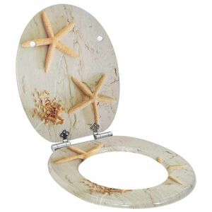 vidaXL Myk-lukking toalettsete Gul og hvit 44 x 38 cm MDF-plater