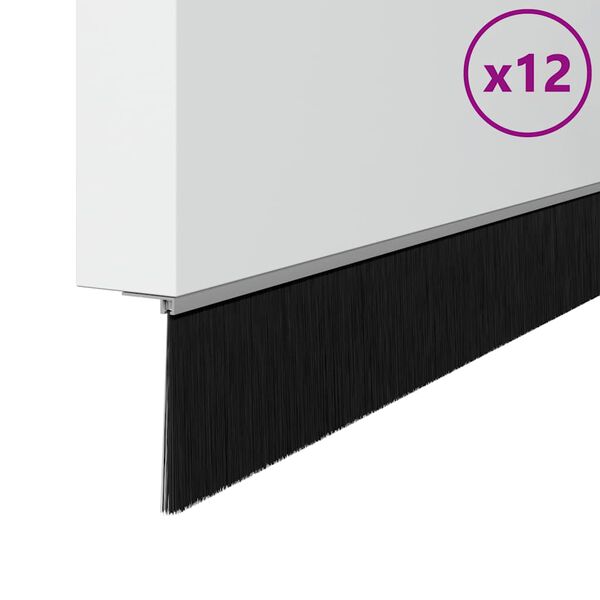 vidaXL Skru-p&aring; d&oslash;rb&oslash;rste tetninger 12 pcs s&oslash;lv 100 cm