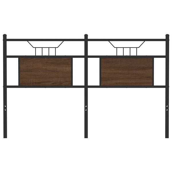 vidaXL Hodegavl brun eik 137 cm konstruert tre og st&aring;l