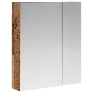 vidaXL Baderomsspeilskap Gammelt tre 60 x 14,5 x 70 cm Konstruert tre