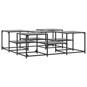 vidaXL Salongbord gr&aring; sonoma 121x121x40 cm konstruert tre