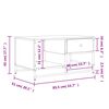 vidaXL Salongbord r&oslash;kt eik 85,5x51x45 cm konstruert tre