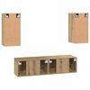 vidaXL TV-benksett 4 pcs artisan eik 60 x 30 x 30 cm Konstruert tre