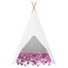 vidaXL Teepee Telt Hvit 120 x 120 x 150 cm Stoff og Plast